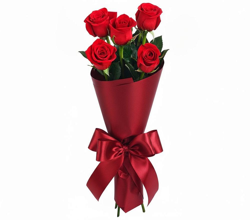 Букет 5 Красных роз Эдлесс Лав в Пятигорске