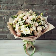Букет цветов из:  Альстромерии, Розы и Хризантемы в Пятигорске