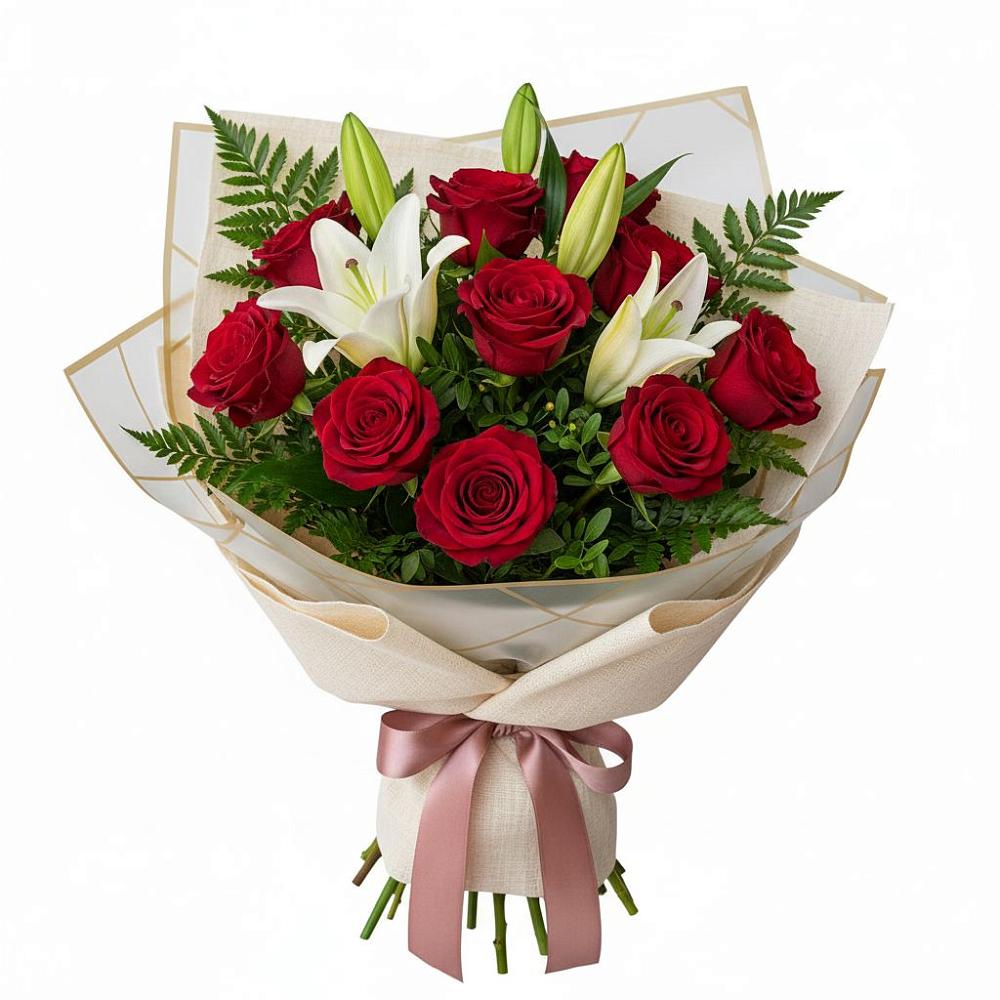 Букет цветов из: Лилии и Розы в Пятигорске