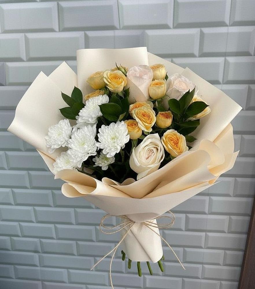 Букет цветов из: Розы и Хризантемы в Пятигорске