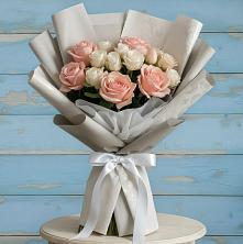 Букет Нежное облако в Пятигорске Букет цветов из:  Розы в Пятигорске