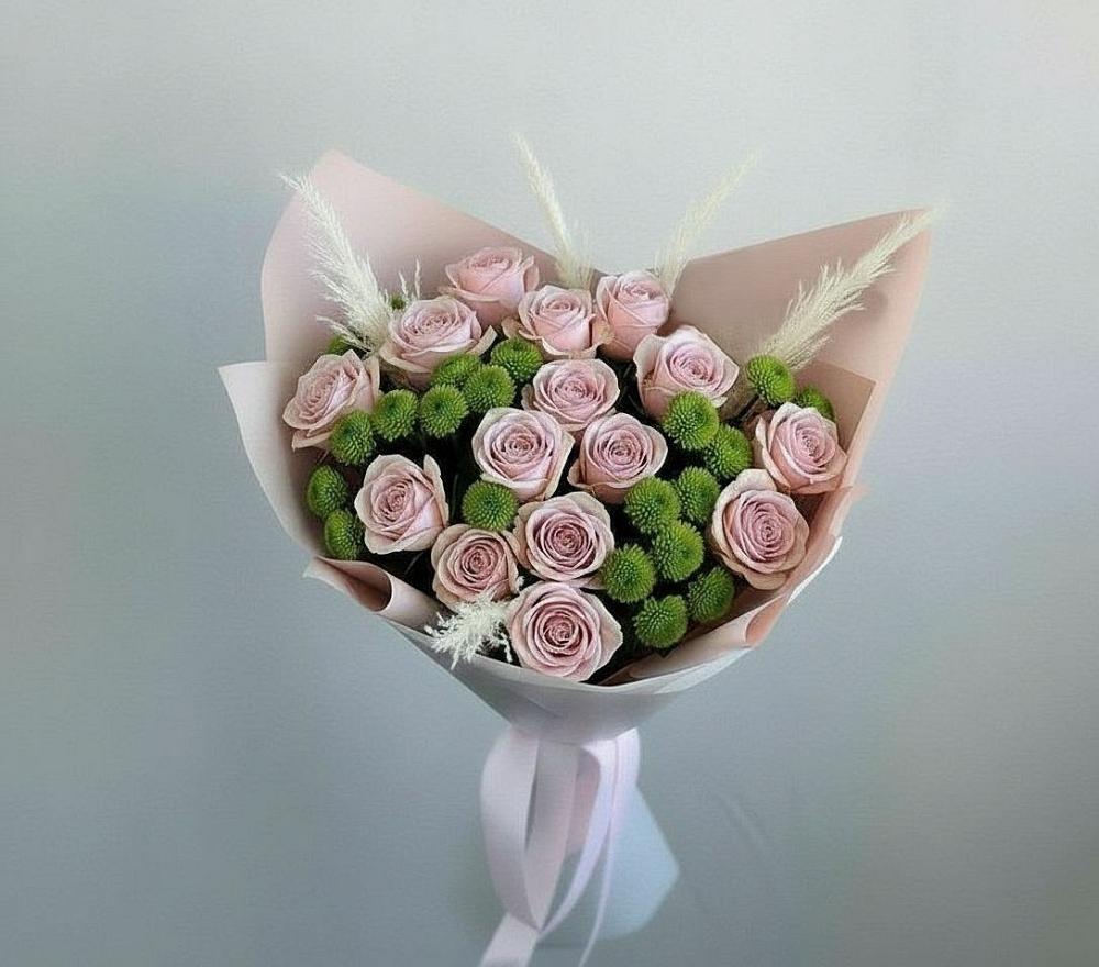 Букет цветов из: Розы и Хризантемы в Пятигорске