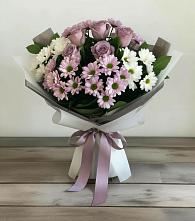 Букет цветов из:  Хризантемы и Розы #REPLACE_PRED# Пятигорске