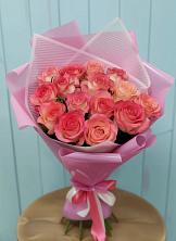 15 Розовых роз Равель в Пятигорске Букет 15 Розовых роз Равель в Пятигорске