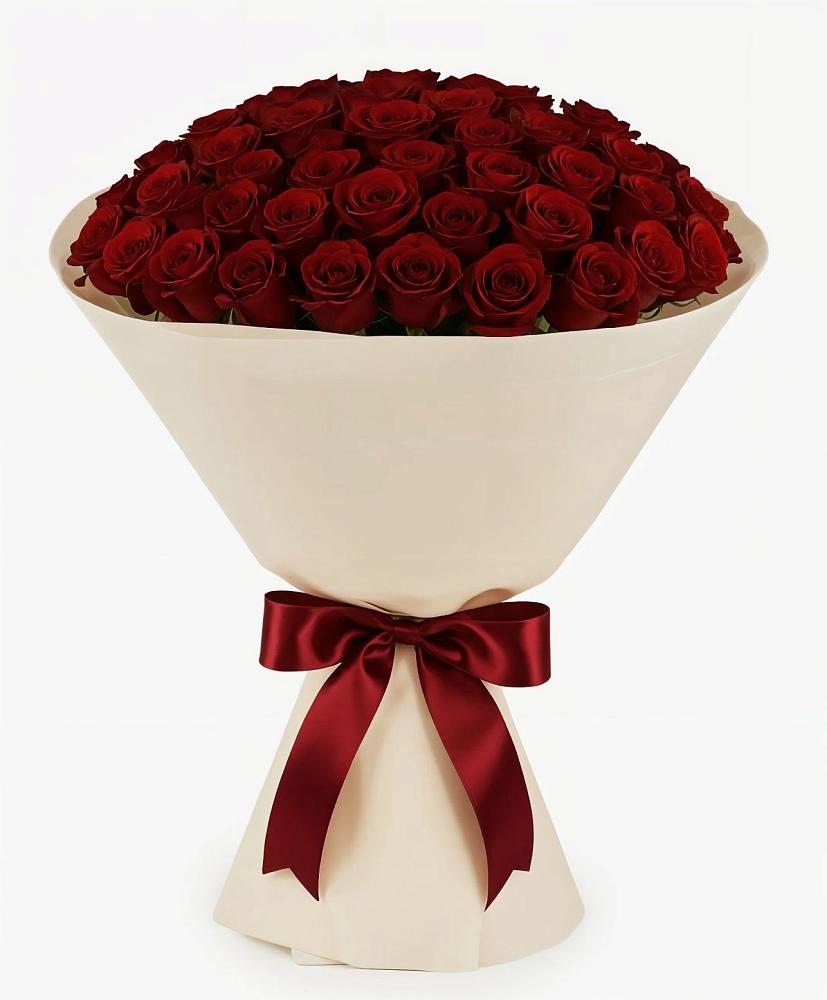 Букет 101 Бордовая роза Блэк Бакарра в Пятигорске