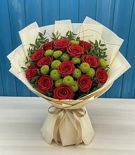 Букет цветов из:  Розы и Хризантемы в Пятигорске